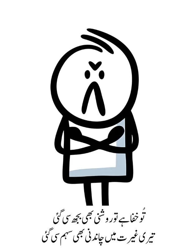 2-Lines Khafa Poetry in Urdu