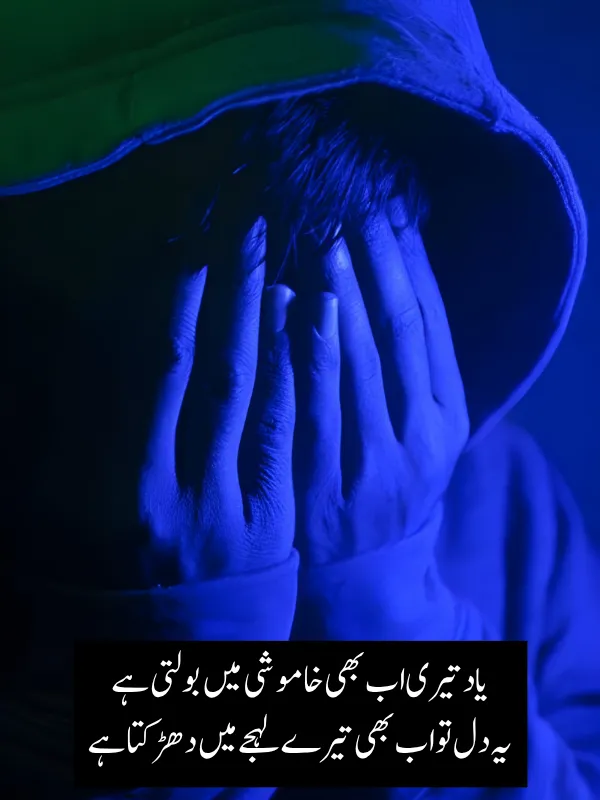 Sad Aesthetic Poetry in Urdu Text